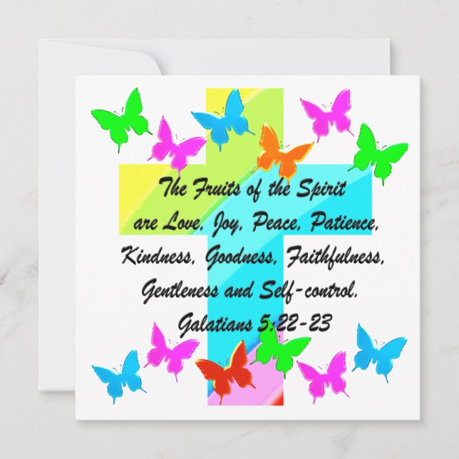 CHRISTIAN FRUIT OF THE SPIRIT INVITATION (Front)