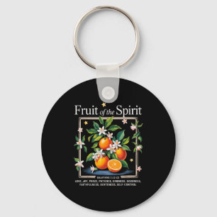 Christian Fruit Of The Spirit Vintage Fruit Orange Key Ring