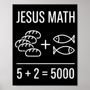 Christian Funny Bible Miracle 2 Fishes 5 Breads Poster