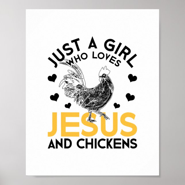 Christian Funny Religious Farmer Women Gift Jesus Poster (Front)
