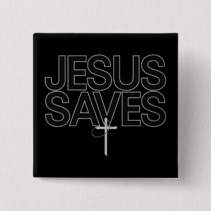 Christian Gift Jesus Faith Bible Verse 15 Cm Square Badge