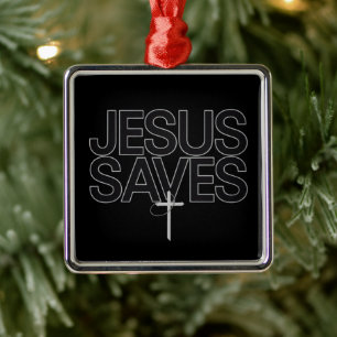 Christian Gift Jesus Faith Bible Verse Metal Ornament