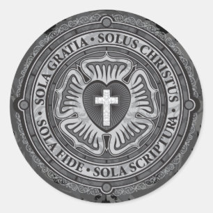 “CHRISTIAN GIFTS” Luther Rose Christian Jesus  Classic Round Sticker