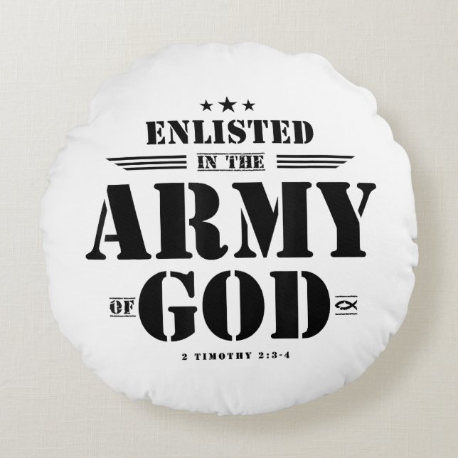 Christian gifts religious bible verse scriptures G Round Cushion (Front)