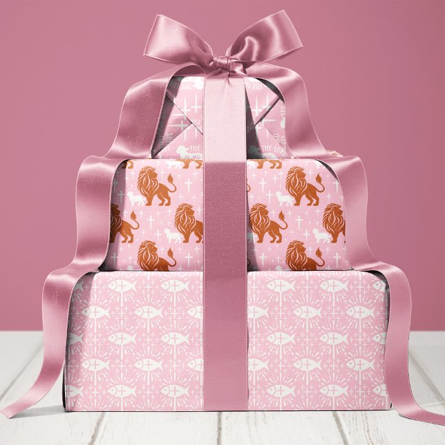 Christian Girl Baby Shower Religious Wrapping Paper Sheet (Creator Uploaded)