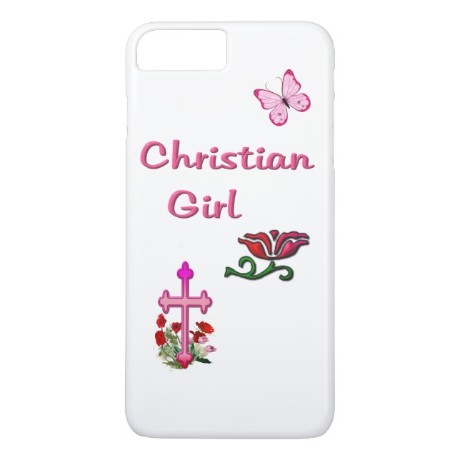 Christian Girl Bible verse Case-Mate iPhone Case (Back)
