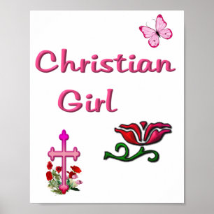 Christian Girl Bible verse Poster