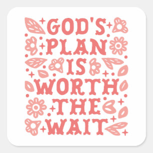 Christian girl quotes cute pink floral aesthetic square sticker