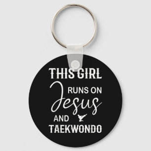 Christian Girl Taekwondo Faith Martial Arts Power Key Ring