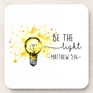 Christian God Be the Light Inspiration Coaster