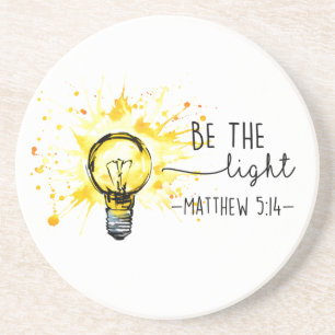 Christian God Be the Light Inspiration Coaster