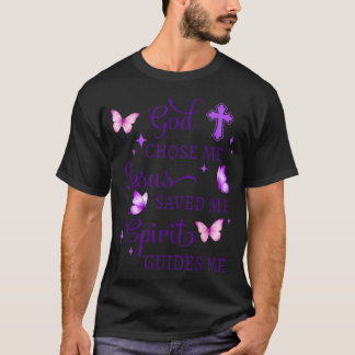 Christian God Chose Me Jesus Saved Stars And T-Shirt