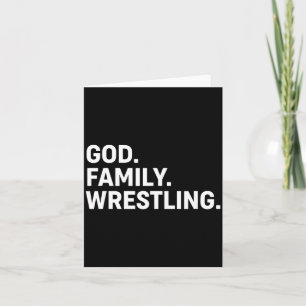 Christian God. Family. Wrestling. - Faith Family W Card