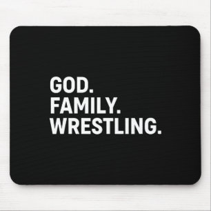 Christian God. Family. Wrestling. - Faith Family W Mouse Pad