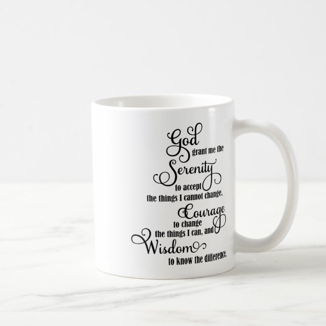 Christian God Grant Me The Serenity To Accept Pray Coffee Mug (Right)