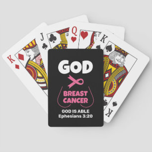 Christian GOD IS BIGGER THAN BREAST CANCER Playing Cards