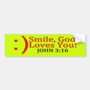 Christian God Love's You Bumper Sticker
