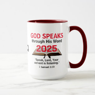 Christian God's Word Bible 2025 ANY YEAR Monogram Mug