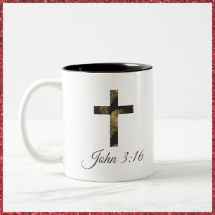 Christian Gospel Cross Two-Tone Coffee Mug