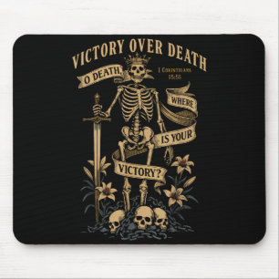 Christian Gothic Vintagecore Skeleton Corinthians  Mouse Pad