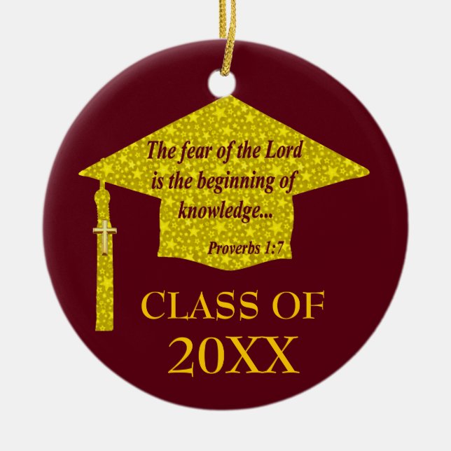 Christian Graduate Ceramic Ornament (Front)
