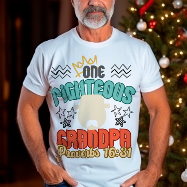 Christian Grandpa gift with bible quotation T-Shirt (Creator Uploaded)