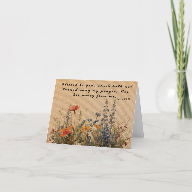 Christian Greeting Card: Psalm 66:20 Card (Front)