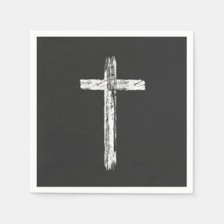 Christian Grunge Cross Napkin