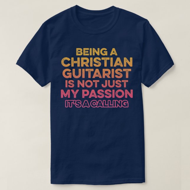Christian Guitarist Church Worship Guitar Player15 T-Shirt (Design Front)