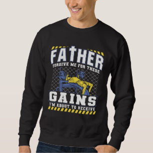 Christian gym workout  powerlifting bench press sweatshirt