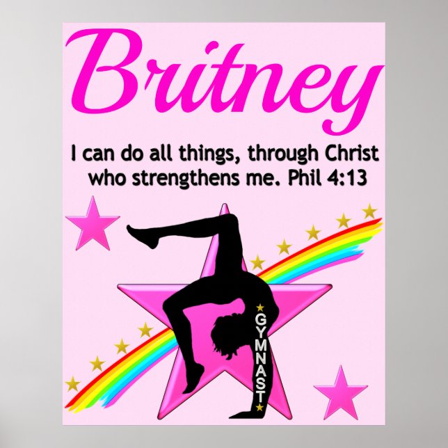 CHRISTIAN GYMNASTICS PERSONALIZED POSTER (Front)
