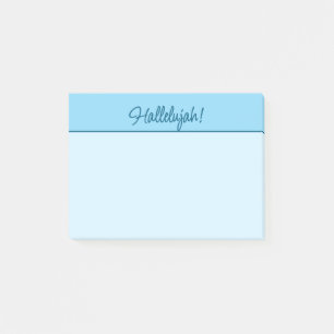 Christian Hallelujah Sticky Notepad in Blue