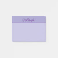 Christian Hallelujah Sticky Notepad in Purple