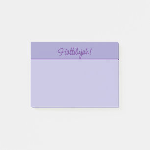 Christian Hallelujah Sticky Notepad in Purple