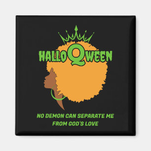 Christian Halloween Afro Queen HALLOQWEEN  Magnet