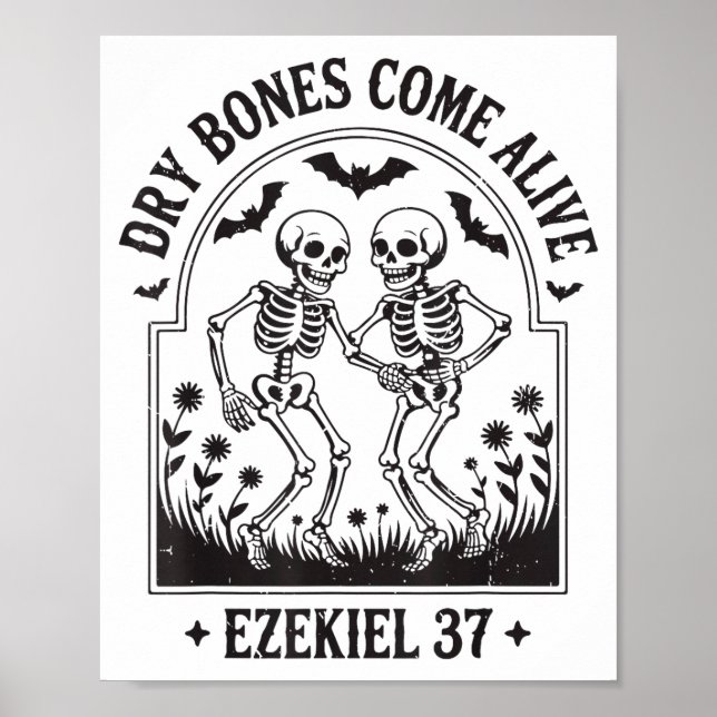 Christian Halloween Dry Bones Come Alive Funny Jes Poster (Front)