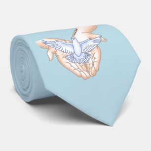 Christian Hands Dove Tie