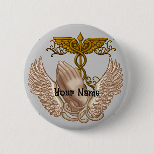 Christian Hands Nurse 6 Cm Round Badge