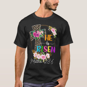 Christian He Is Risen Jesus Happy Easter 2022 Flow T-Shirt
