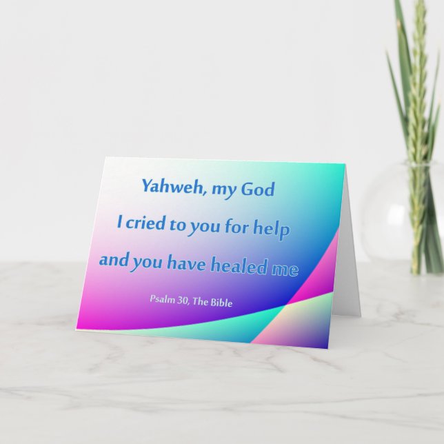 Christian Healing Quote Card Get Well (Front)