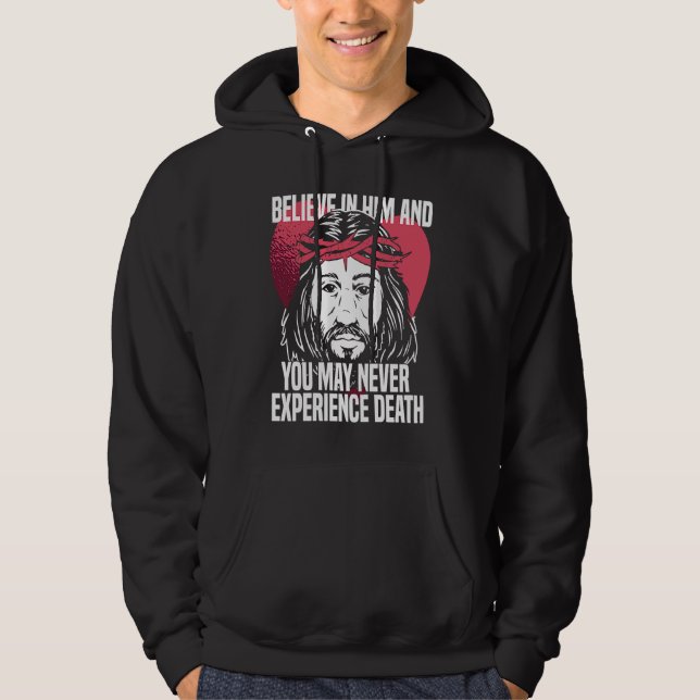 Christian Heart Jesus  Catholic Bible Religion Chr Hoodie (Front)