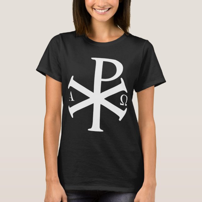 Christian History Alpha Omega Chi Rho byzantine Ch T-Shirt (Front)