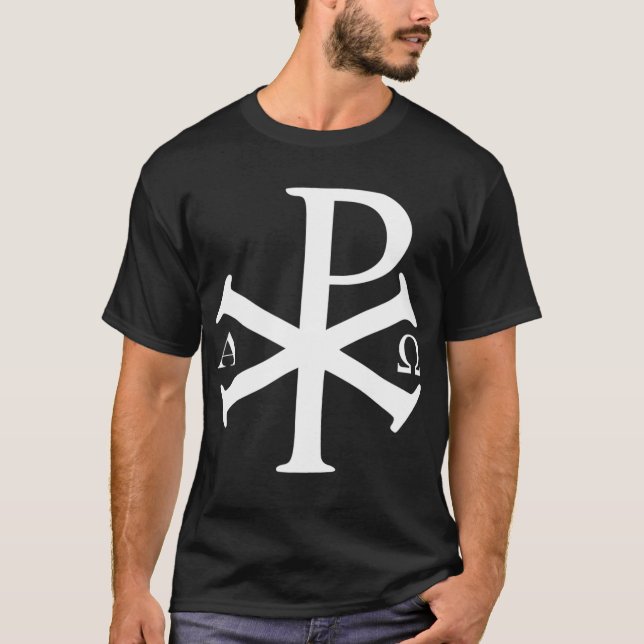 Christian History Alpha Omega Chi Rho byzantine Ch T-Shirt (Front)