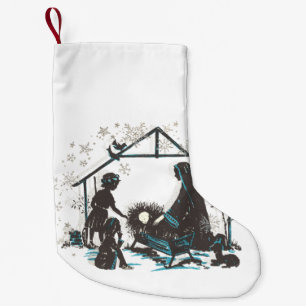 Christian Holy Baby Jesus Christmas Nativity Scene Small Christmas Stocking