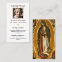 Christian Holy Prayer Cards Our Lady of Guadalupe