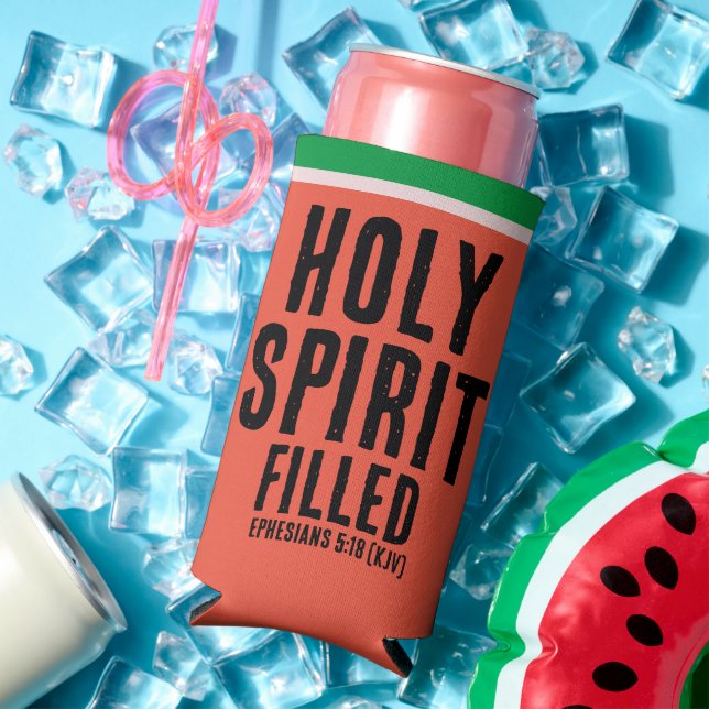 Christian "HOLY SPIRIT Filled" Watermelon Summer Seltzer Can Cooler (In Situ Summer)
