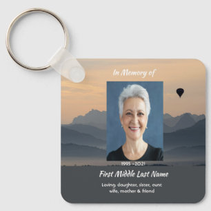 Christian Hot Air Balloon Memorial Keepsake  Key Ring