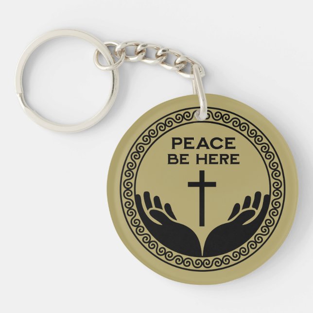 Christian House Blessing Key Ring (Front)