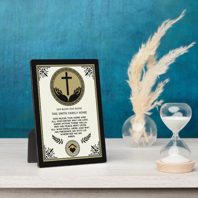 Christian House Blessing Plaque (Side)