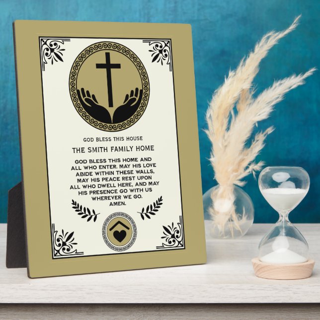 Christian House Blessing Plaque (Side)